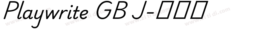 Playwrite GB J字体转换